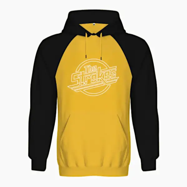 The Strokes Raglan Hoodie, The Strokes Logo Raglan Sweatshirt - Image 2