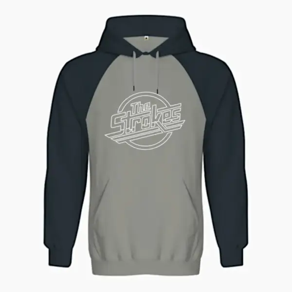 The Strokes Raglan Hoodie, The Strokes Logo Raglan Sweatshirt - Image 3