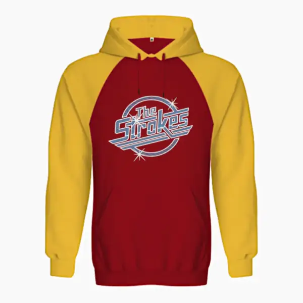 The Strokes Raglan Hoodie, The Strokes Logo Raglan Sweatshirt - Image 4