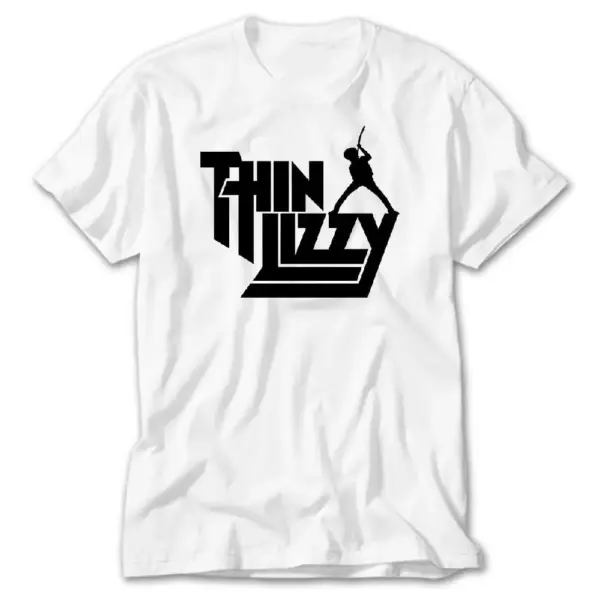 Thin Lizzy Text White T-Shirt