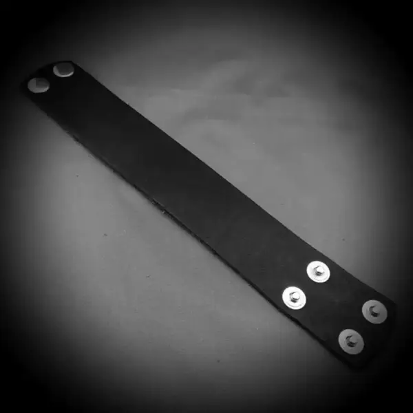 Three Rows Plain Genuine Leather Bracelet - Image 2