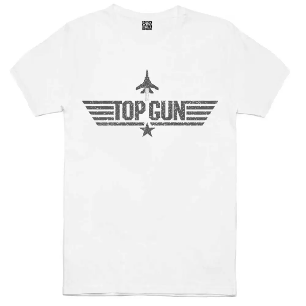 Top Gun Short Sleeve Men's White T-Shirt