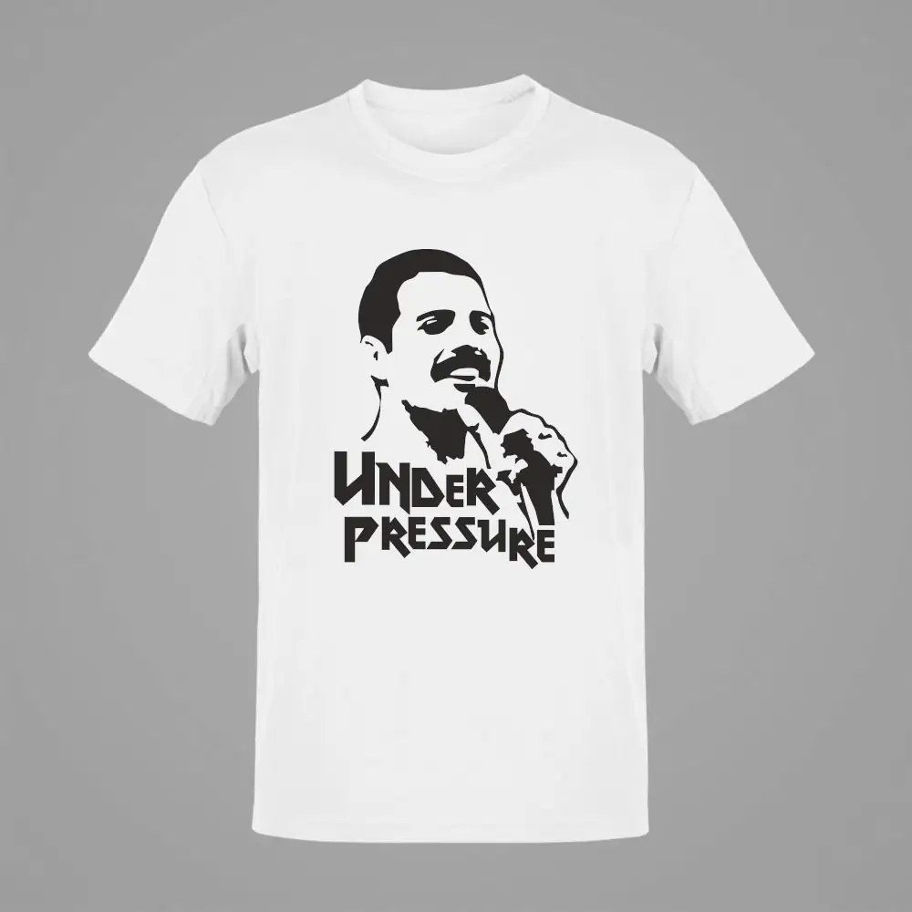 Under Pressure Queen Fredie Mercury White T-Shirt