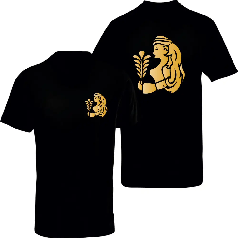 Virgo Zodiac Sign Black T-Shirt