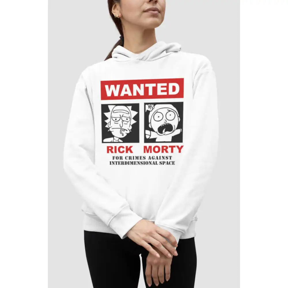 Wanted Women's Hodie Thick White Sweatshirt