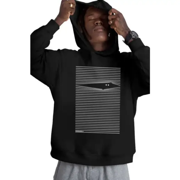 What's Up Hoodie Thick Men's Black Sweatshirt