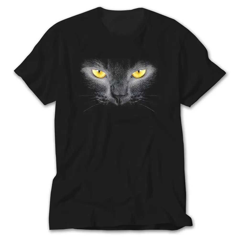Angry Cat Black T-Shirt